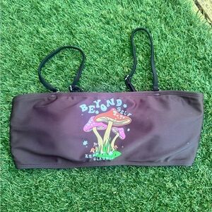 Mushrooms bikini top with removable straps